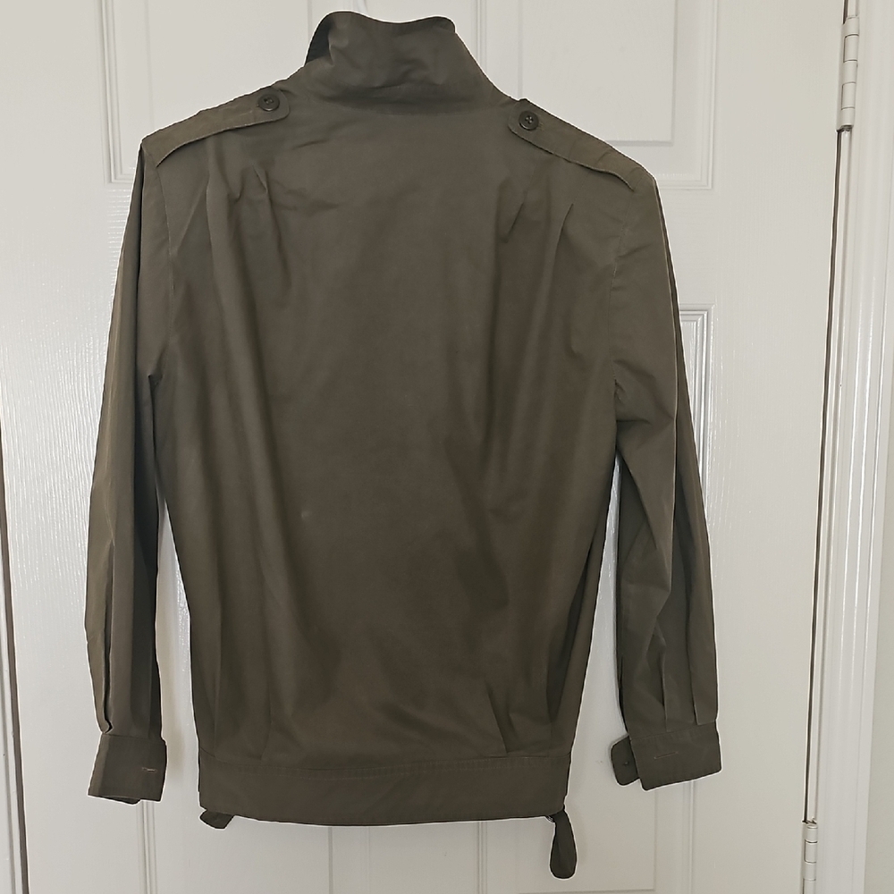 Vintage 80's Norman Todd CA Military Utility Jacket Olive Green Medium - Picture 4 of 13